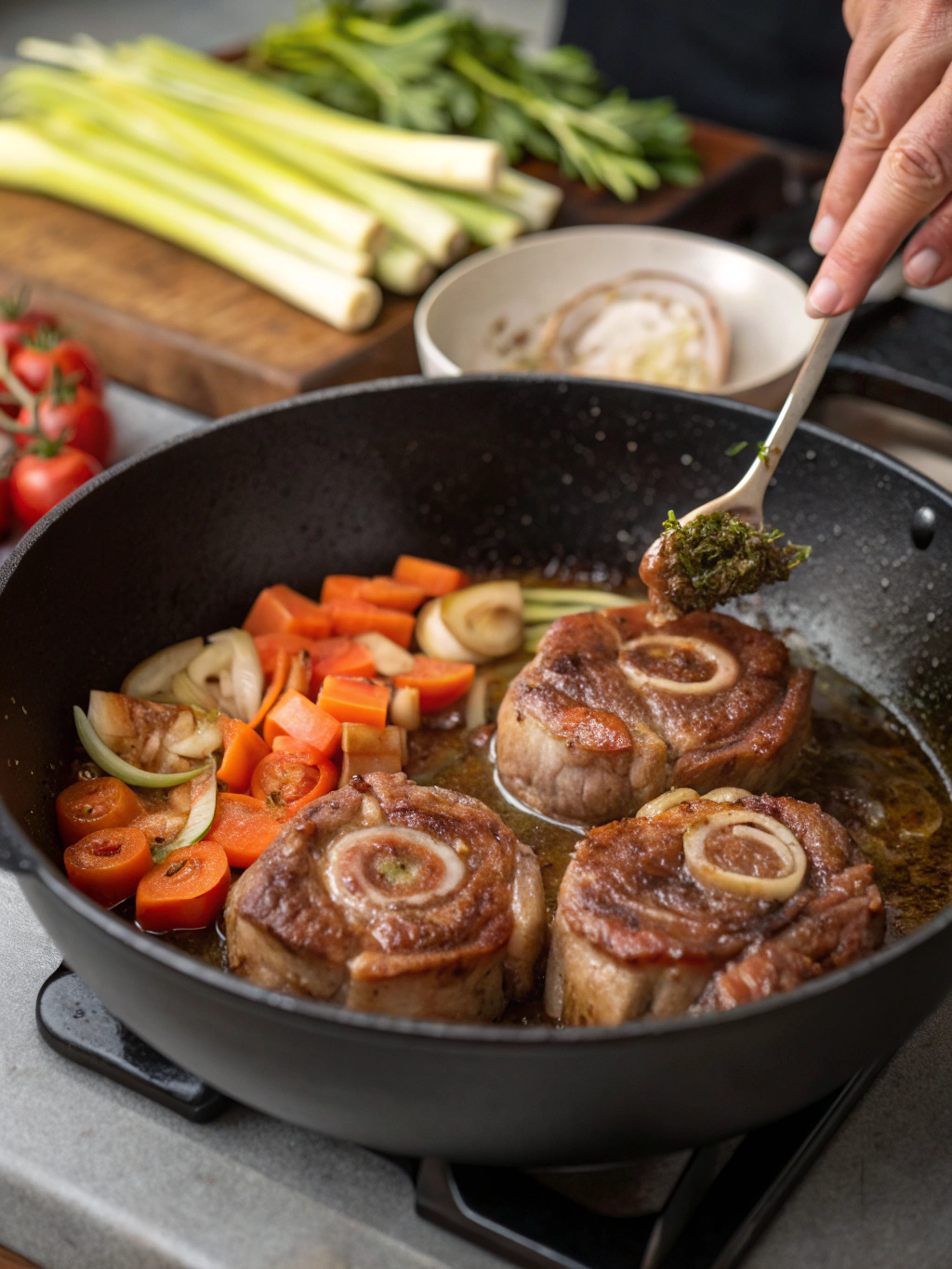 osso buco preparing steps