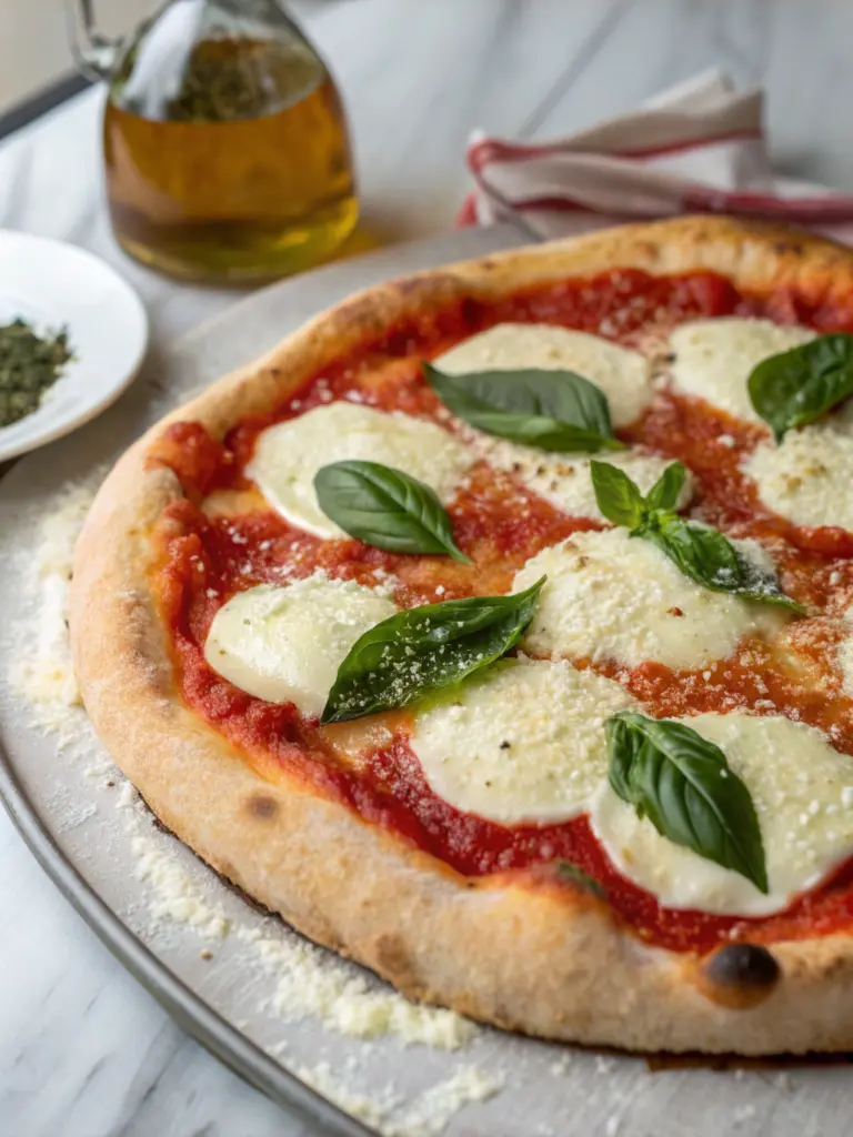 Classic Margherita Pizza with Fresh Basil (v2)